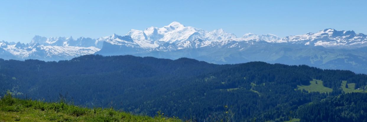 A beautiful view of Mont Blanc during summer