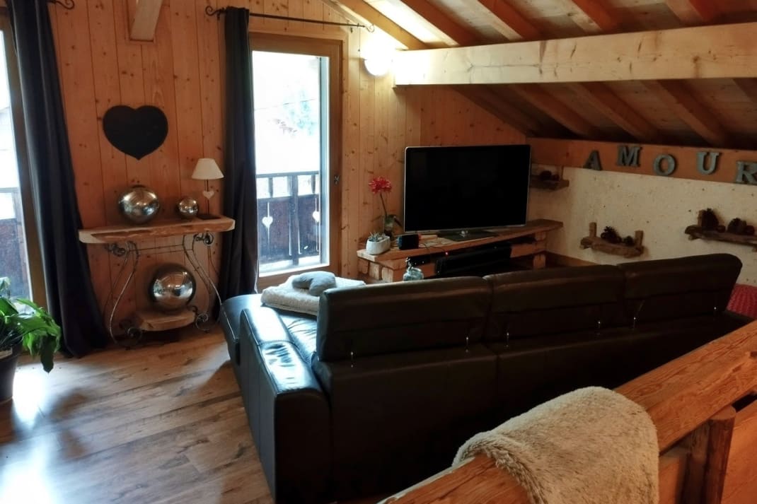 The living area in Chalet Le Prêle