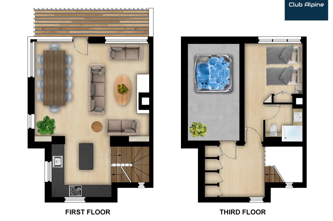 Floor plan of Chalet Myrtille