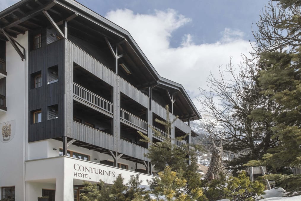 Exterior of Hotel Conturines - San Cassiano, Italy