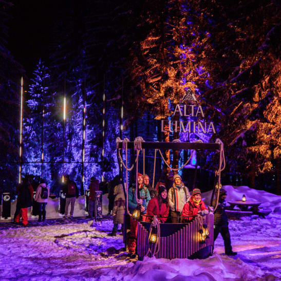 Alta Lumina night walk experience in Les Gets