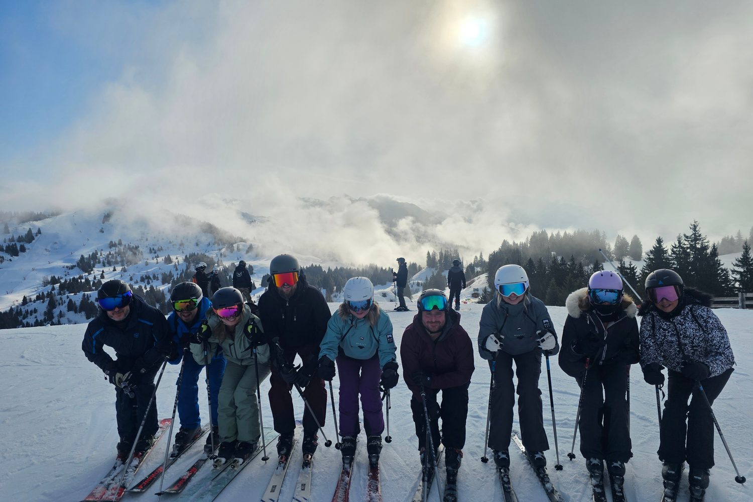 Ski Gathering guests on the slopes
