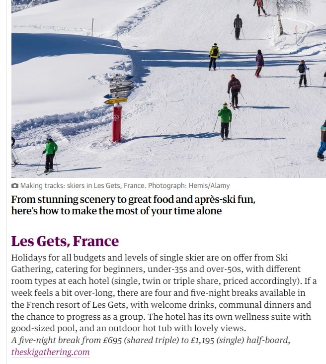 The Guardian online article snippet about the The Ski Gathering