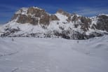 Empty pistes of the Super 8 circuit in Cortina