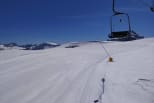 Pistes of Arabba en route to Marmolada