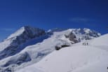 Looking up to the Marmolada glacier from Passa Padon