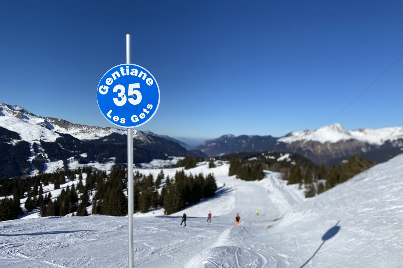 Blue slope in Les Gets