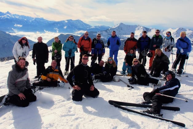 Children during Ski lessons